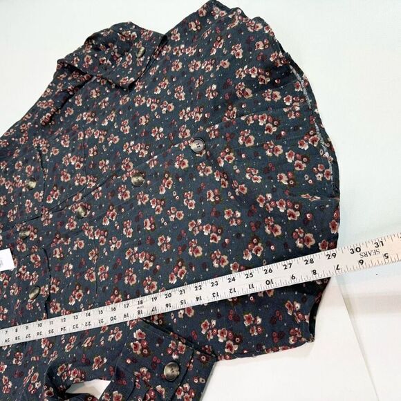 Baltic Born Button Up Shirt Shacket Womens Large Floral Long Sleeves collar new - Picture 5 of 11